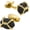 Golden, variant on Oval  Black Lava Rock Cufflinks for Men Lady /Golden Men's Cufflinks  Set for Wedding Anniversary Business Party Events Tuxedo Dress Shirt
