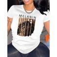 thumbnail image 2 of Women's Fashion Casual T-Shirt with Creative Abstract Print, Round Neck, Short Sleeve, Comfortable Summer Top, Polyester and Spandex Blend, Machine Washable, Girl, Simple, Holiday, 2 of 8
