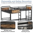 thumbnail image 4 of Mirightone Quad Bunk Bed with Comfort Rungs Ladder and Versatility Detachable Triple Beds, Heavy-Duty Twin Over Twin Metal Bunk Frame, Black, 4 of 9