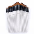 thumbnail image 2 of HEVIRGO 12Pcs Wood Handle Artist Painting Brushes Set Acrylic Watercolour Craft Tool, 2 of 10