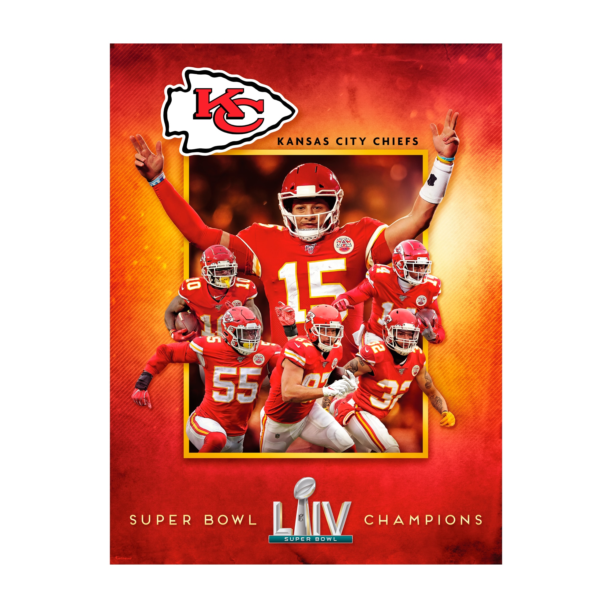 Kansas City Chiefs Fathead Super Bowl LIV Champions Mural