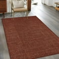 thumbnail image 4 of Dark Brown 4x6 Area Rugs, Farmhouse Burlap Solid Brown Color Modern Linen Texture Non-Skid Rubber Backing Large Rectangle Rugs - Living Room Bedroom Home Office, Indoor Floor Mat Carpets Washable Rug, 4 of 9