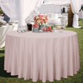 thumbnail image 3 of LAICAIW Round Tablecloth-120 Inch-Water Resistant Spill Proof Washable Polyester Table Cloth Decorative Fabric Table Cover for Dining Table, Buffet Parties and Camping, Blush, 3 of 7