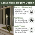thumbnail image 3 of 612 Vermont Slimline Ultra-Bright LED Window Candles, Battery Operated, Metal Base (Brushed Nickel), 3 of 9