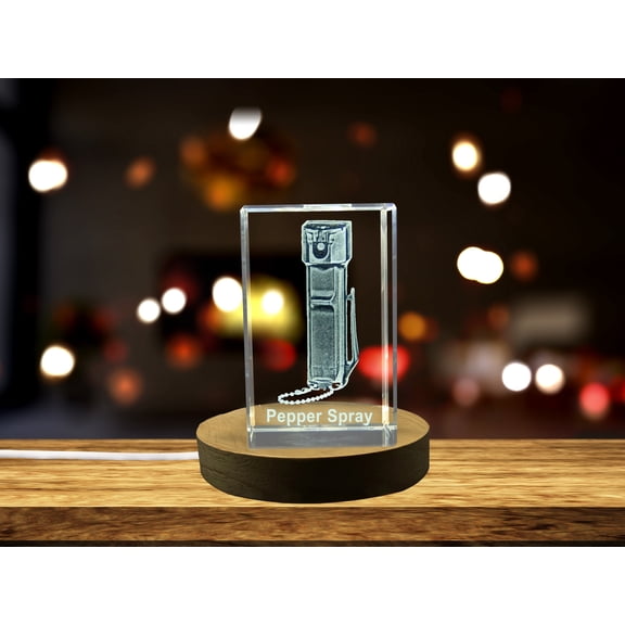 Self-Defense Pepper Spray 3D Crystal Engraved Gift