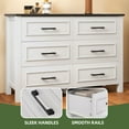 thumbnail image 2 of Uforic 6 Drawer Wooden Dresser & TV Stand with Built-in Power Outlet, Sturdy Storage Cabinet for , Living Room, Entryway White, 2 of 8