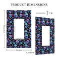 thumbnail image 3 of Haiem Skull Flower Blue Pattern Decorative Wall Plates, 1-Gang 5.0" x3.0", Unbreakable Thermoplastic Faceplate Cover for Decorator Receptacle Outlet & Switch-Style U, 3 of 6