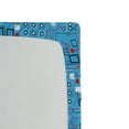 thumbnail image 3 of Ambesonne Geometrical Fitted Sheet, Lines Dots Circles, Queen Size, Turquoise Red and White, 3 of 3