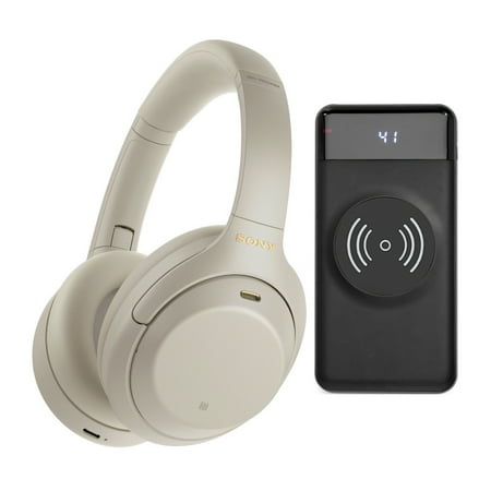 Sony Bluetooth Noise-Canceling Over-Ear Headphones, Silver, WH1000XM4S_K1