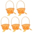 thumbnail image 1 of Miangastore Plastic Miniature Woven Baskets Orange 5Pcs Photography Prop, 1 of 8