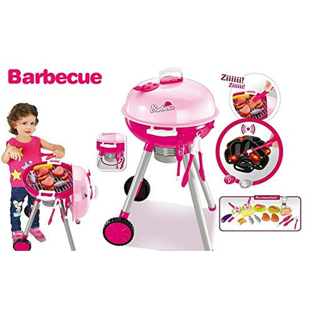 Battery Operated Girls BBQ Grill Playset 24" Kids Pretend Play Barbecue