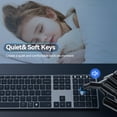 thumbnail image 5 of AUSDOM 2.4G Wireless Bluetooth Full Size Keyboard,Quiet Slim Multi-Device Rechargeable with Number Pad | Compatible with PC/Mac/Windows - Black, 5 of 8