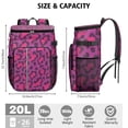 thumbnail image 3 of Travel Cooler Bag - Pink and Black Of Leopard Print Camping Beer Cooler Backpack with Bottle Opener- Waterproof Insulated Picnic Backpacks - Cooler Bag for Beach, 3 of 6