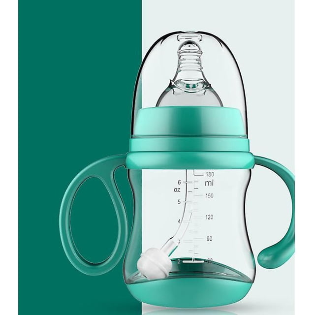 Biberones, Tetina tipo pecho con válvula anticólicos, 180 ml, Azul Rojo Verde Cocina, Decoración y Otros