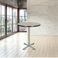 thumbnail image 2 of Hampden Furnishings Bennet Collection Steel Frame 36" Round Top, X Base, 42" Height, Cafe Table Grey Frame/Grey Nebula Top, 2 of 5