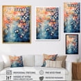 thumbnail image 4 of Designart "Japan Landscapes with Blooming Trees in Blue I" Floral Framed Wall Art - Modern Blue Abstract Floral Entryway Framed Wall Art, 4 of 6