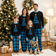 thumbnail image 3 of RUINIXCW Family Christmas Pajamas Matching Sets Xmas PJS Holiday Jammies for Whole Family Letters Long Sleeve Tops and Plaid Pants Family Christmas Outfits Sleepwear, 3 of 10