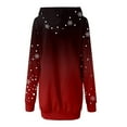 thumbnail image 5 of IROINNID Christmas Hooded Dress for Women with Pocket Graphic Print Thigh Length Xmas Party Dress,Burgundy, 5 of 5