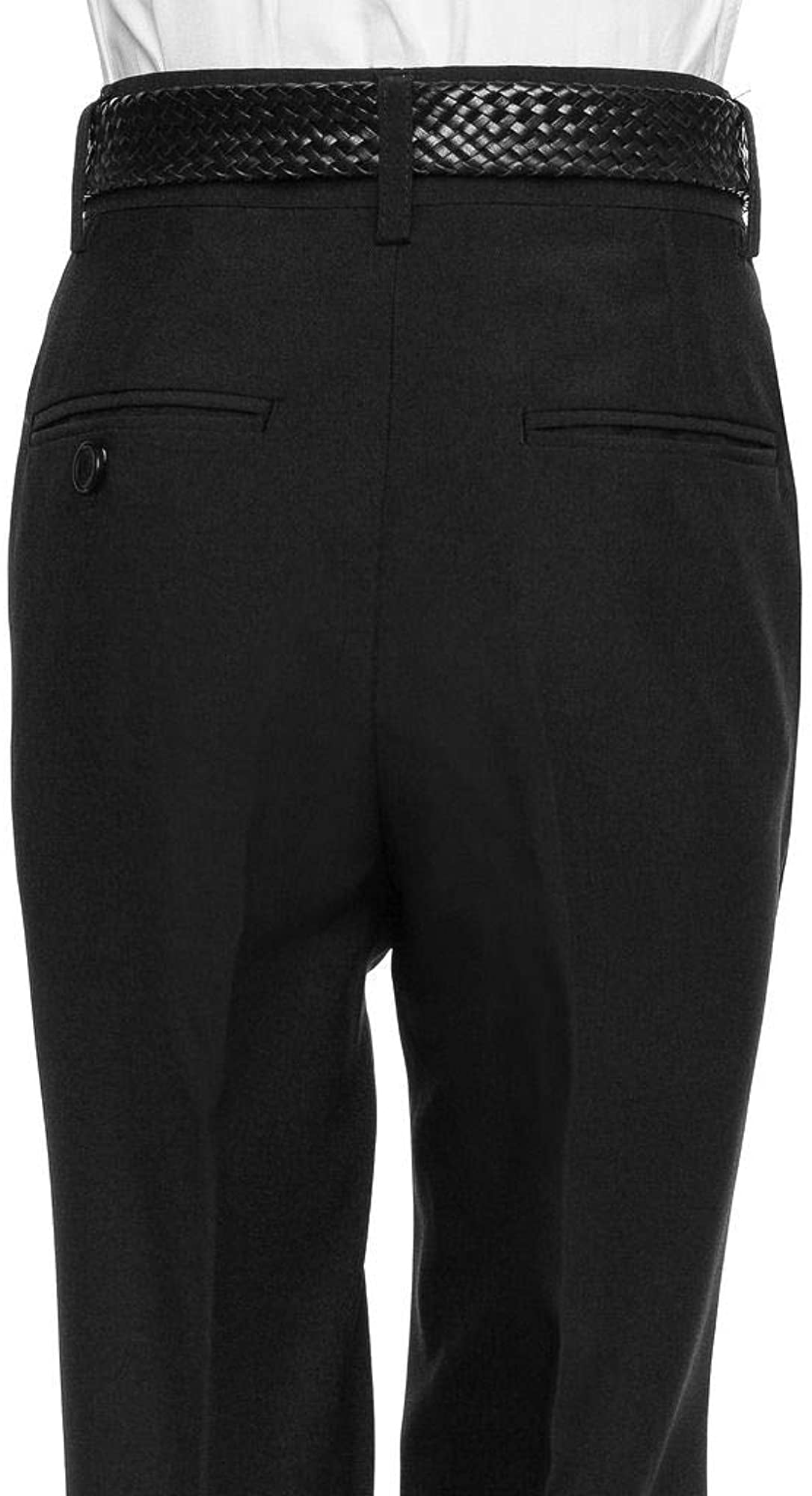 RGM Boys Dress Pants Flat-Front Slim fit Dress Slacks