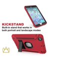 thumbnail image 4 of Dteck iPad Mini 4/5 Case (no built-in screen protector), iPad Mini 4 Case, iPad Mini 5 Case, Three Layer Heavy Duty Shockproof Protective Case with Kickstand For iPad mini 4 5, Red/Black, 4 of 5