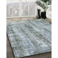 thumbnail image 2 of Ahgly Company Indoor Round Abstract Metallic Silver Gray Abstract Area Rugs, 5' Round, 2 of 6