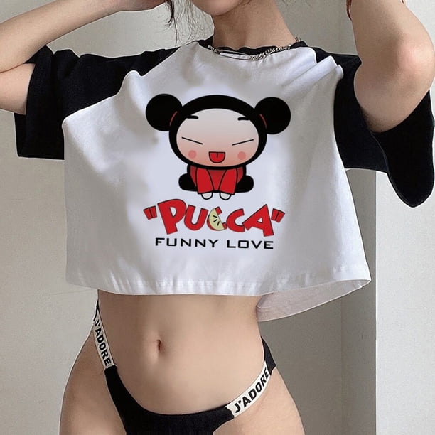Pucca streetwear fairy grunge fairycore crop top girl Kawaii goth Ropa De Los Años 90