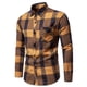 thumbnail image 1 of Blusa y camisa de manga larga con cuello vuelto para hombre, blusa informal a cuadros con botones y cuello vuelto, blusa de manga larga para hombre, 1 of 8