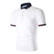 thumbnail image 1 of Gibobby Camisas Tipo Polo para Hombre Polo de piqué de algodón elástico sólido de Manga Corta Camisa de Polo para Hombre(Blanco,CH), 1 of 5