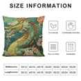 thumbnail image 5 of Chilfamy Chinoiserie Pillow Covers Green Pink Dragon Floral Throw Pillow Covers，Farmhouse Outdoor Decorative Pillow Covers Square Cushion Case for Couch Living Room Sofa Car Decor White, 5 of 5