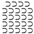 thumbnail image 1 of 24Pcs 40mm(1-9/16") Abrazadera de cable aislada con recubrimiento de goma de acero inoxidable, abrazadera de tubo R, negra, 1 of 6
