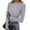 Gray #1, variant on WULMLEO Women's Long Sleeve Shirts for Women Mock Turtle Neck Ribbed Slim Fit Fall Winter Thermal Underwear Tops Black One Size
