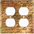 thumbnail image 3 of Metal Light Switch Plate Outlet Cover (Image of Rusty Metal Letter Damask LET001), 3 of 13