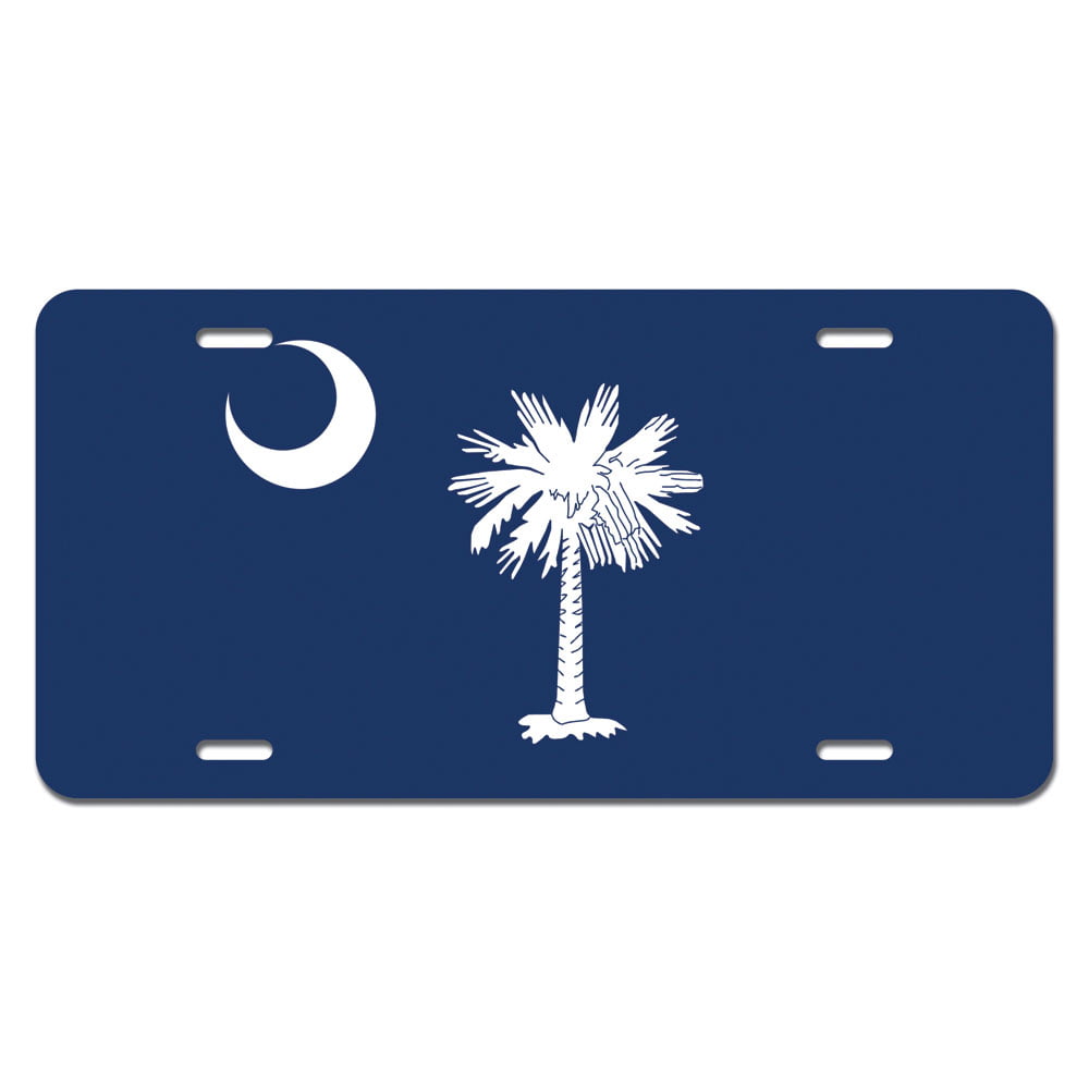South Carolina Flag License Plate SC State Official Flag Symbol Auto Tag 6x12 
