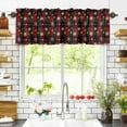 thumbnail image 3 of Christmas Red Green Classic Buffalo Plaid Snowflake Pattern Valances for Windows Rod Pocket Curtain Valance Window Treatment Short Curtains for Kitchen Living Room, 42"x12", 3 of 5