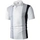 thumbnail image 4 of Ceisia Men's Polo Shirt | Slim Fit Short Sleeve Vertical Stripe Color Block Polo | Breathable Wrinkle-resistant (Multiple Combinations) Gift, 4 of 8