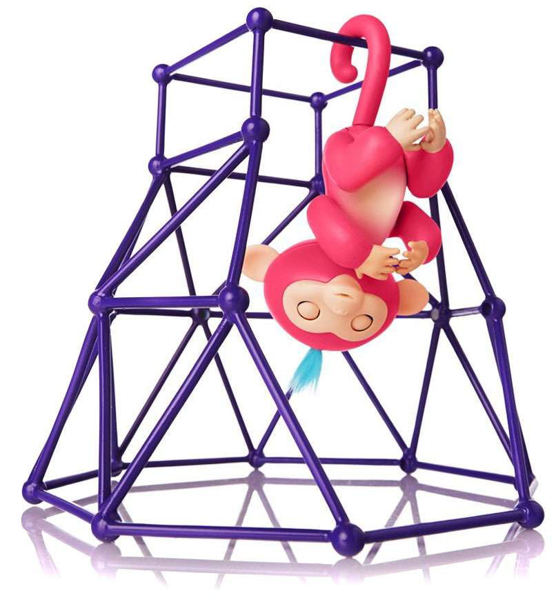 Purple Monkey Interactive Baby Playset Fingerlings Gym Jungle Climbing Stand Toy 
