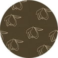 thumbnail image 1 of Ahgly Company Indoor Square Patterned Oak Brown Area Rugs, 3' Square, 1 of 6