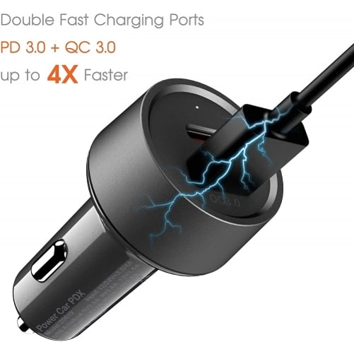 For Nokia C300/C110 - 36W Quick Car Charger, 2-Port USB Cable Type-C PD Power Adapter DC Socket for Nokia C300/C110 Phones