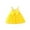 Yellow, variant on TAIAOJING Floral Princess Beach Vacation Bag Ruffles Summer Dress Set Girls Sleeveless Baby Toddler Dresses Stylish 18-24M