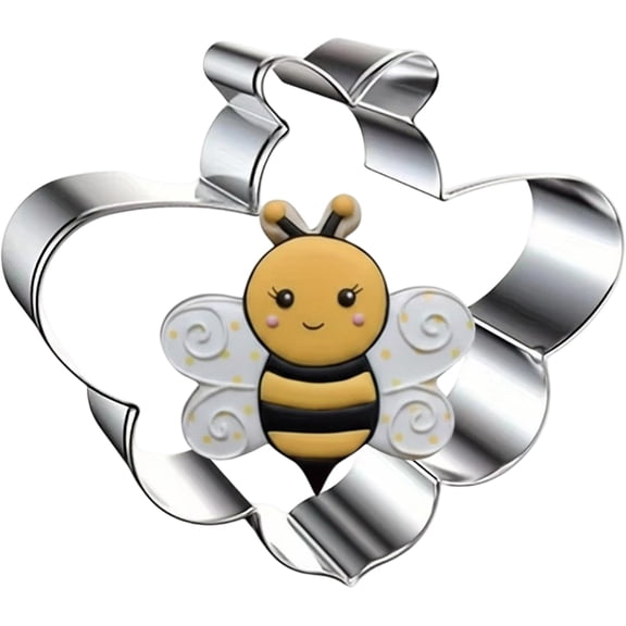 Bee-Shaped Stainless Steel Cookie Cutter - DIY Baking Mold Bee Design Cookies Biscuit Metal Molds Cutters