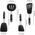 thumbnail image 3 of ShenMo Silicone Rubber Spatula for Non-Stick Cooking Utensils by Boxiki Kitchen - Cooking Utensils Egg Spatula, Pancake Spatula Utensils - BPA Free Kitchen Utensil with Heat Resistant Silicone - Set of 4 Utensils, 3 of 5