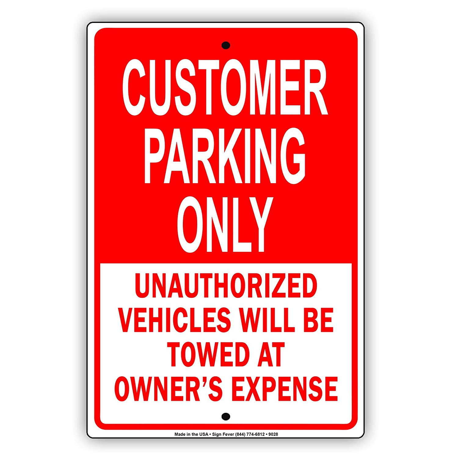 CUSTOMER PARKING 18x24 Inch Sign With Display Options 