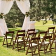 thumbnail image 6 of VINGLI Wooden Folding Chairs with Cushion, Comfortable, Portable and Durable Foldable Seating for Indoor & Outdoor Events, Banquet, Party, Dinning, Wedding, Craft, Walnut Brown, 4 Pack, 6 of 8