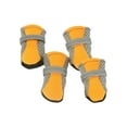 thumbnail image 2 of Flmtop 4Pcs Dog Shoes Magic Sticker Closure Breathable Fabric Non-Slip Puppy Boots for Outdoor Orange, 2 of 9