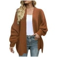 thumbnail image 3 of Aboser Chunky Cardigan Sweaters for Women Dressy Open Front Sweater Coats Oversized Long Sleeve Cardigans Loose Fit Long Outerwear Coat, 3 of 6