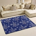 thumbnail image 2 of SKYSONIC Blue Sparkling Christmas Tree Non-Slip Area Rug, Snowflakes Floor Carpet Comfort Floor Mats Decor for Indoor Front Porch Living Room Bedroom Kitchen, 36"x24", 2 of 5