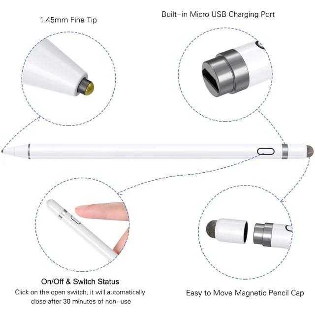 Pluma Lápiz Stylus Capacitivo Para iPad Tablet Ios Android Levamdar CW-CC337