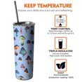 thumbnail image 6 of 20oz Colorful Mushroom Pattern Light Blue Pattern Skinny Tumblers Stainless Steel Tumbler with Lid and Straw,Vacuum Insulated Double Wall Travel Tumbler Cups with Cleaning Brush for Coffee,Tea, 6 of 6