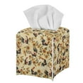 thumbnail image 7 of ZUXONGSY Rooster Square Tissue Box Cover Sunflower Modern PU Leather Tissue Holder Customized Printed Tissue Cover Replacement Tissue Box Cover for Women Gifts for Mom, 7 of 7