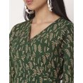 thumbnail image 6 of Moomaya V Neck Printed Rayon 3/4 Sleeve Wrap Dress - Women's Stylish Wrap Dress, 6 of 8